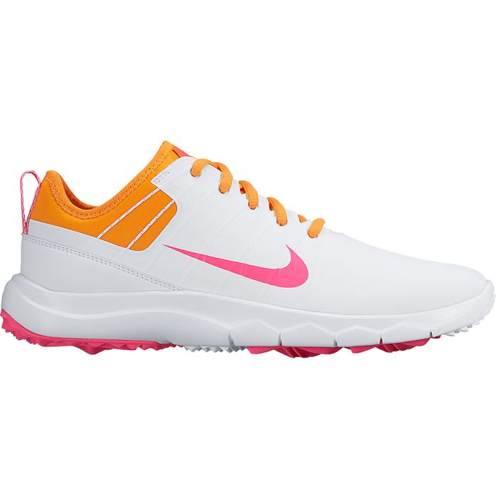 Nike Womens FI Impact 2 Golf Shoes White/Orange/Pink - Carl's Golfland