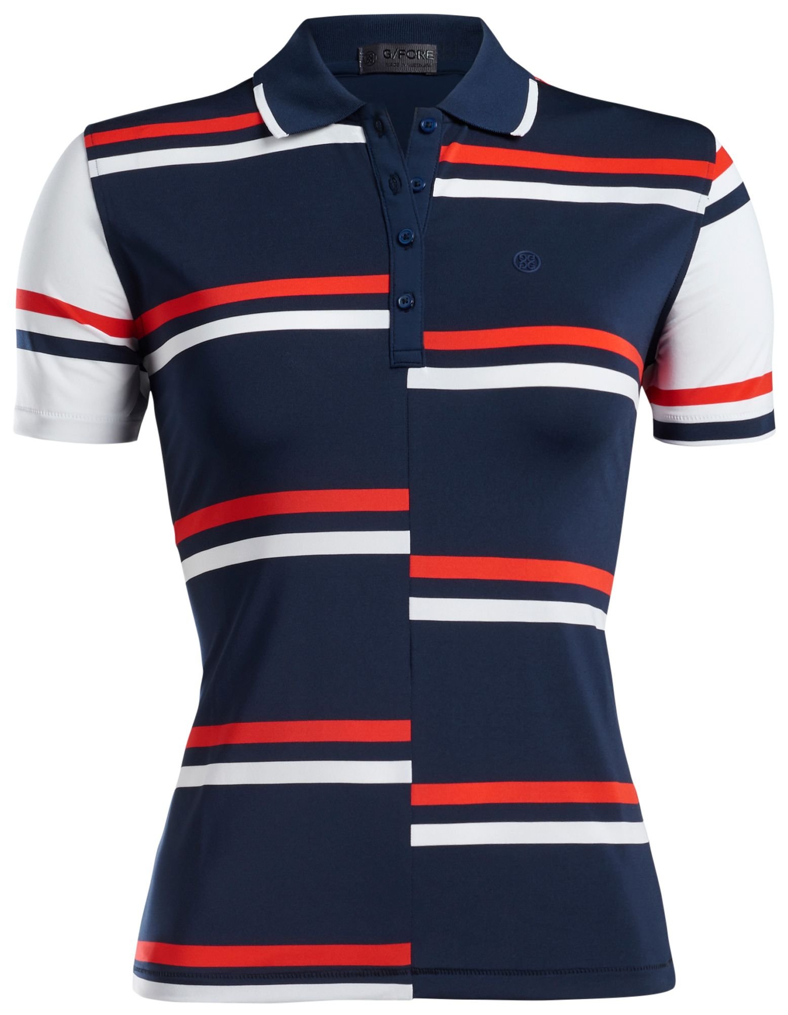 G/FORE Women's Offset Stripe Golf Polo Shirt - Carl's Golfland